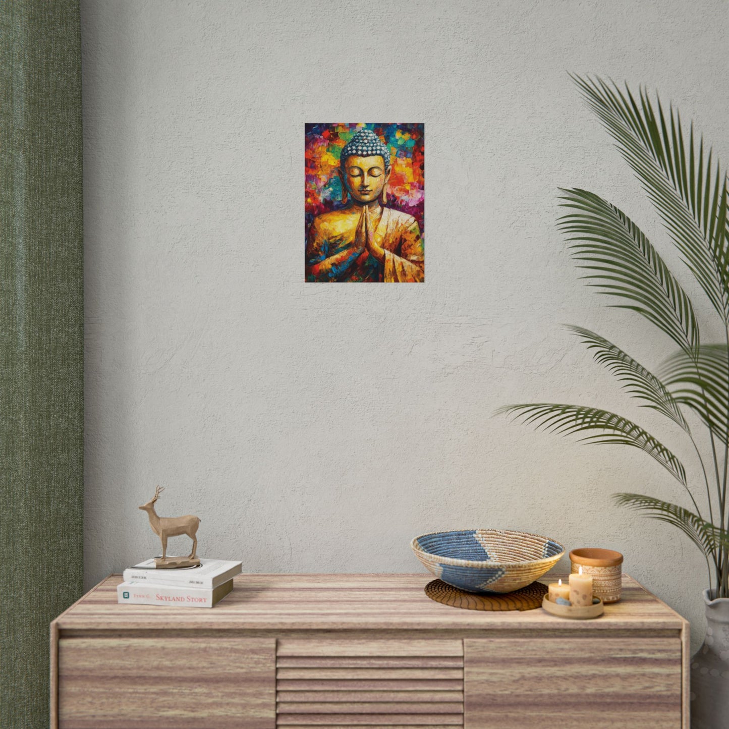 Vibrant Buddha - Abstract Spiritual Art Print