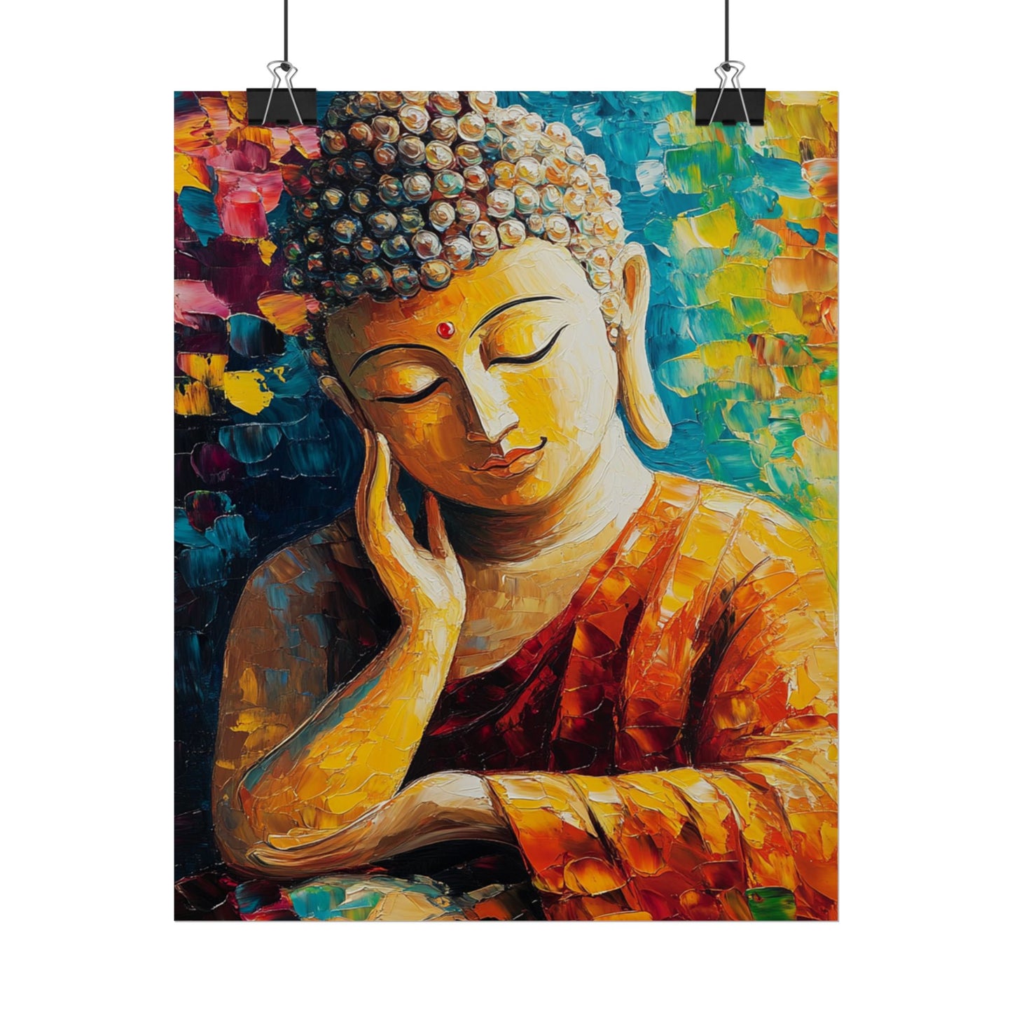 Meditative Buddha - Abstract Expressionism Art Print