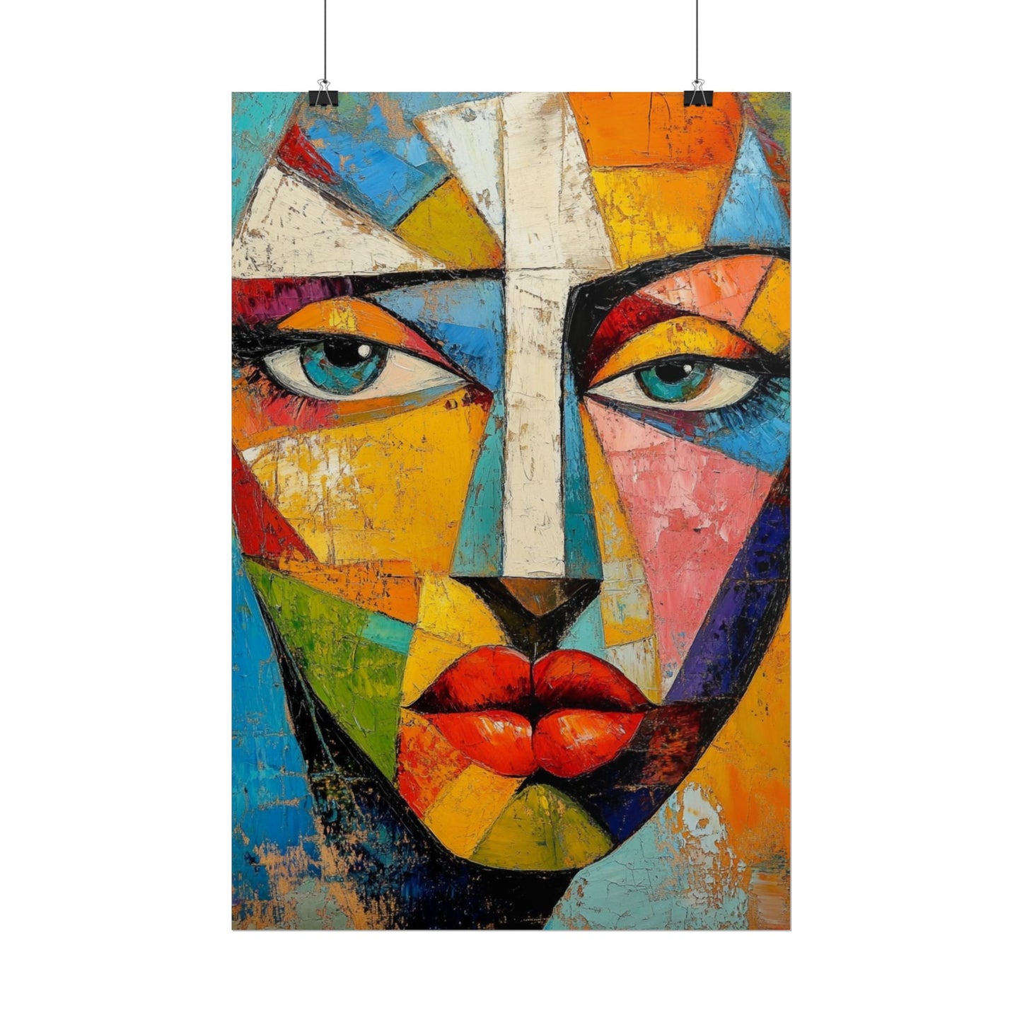 Vibrant Reflections - Abstract Face Art Print