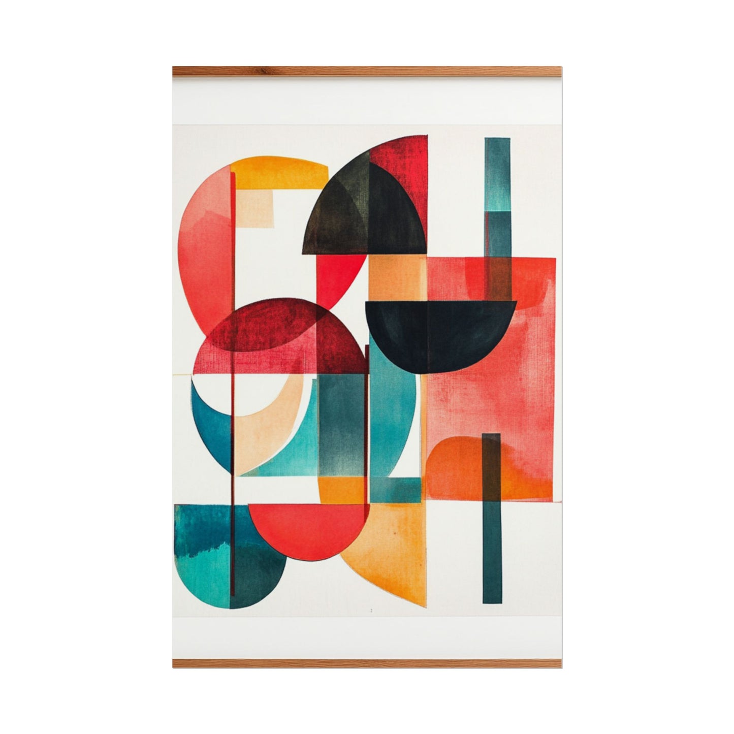 Retro Geometry - Abstract Shapes Art Print