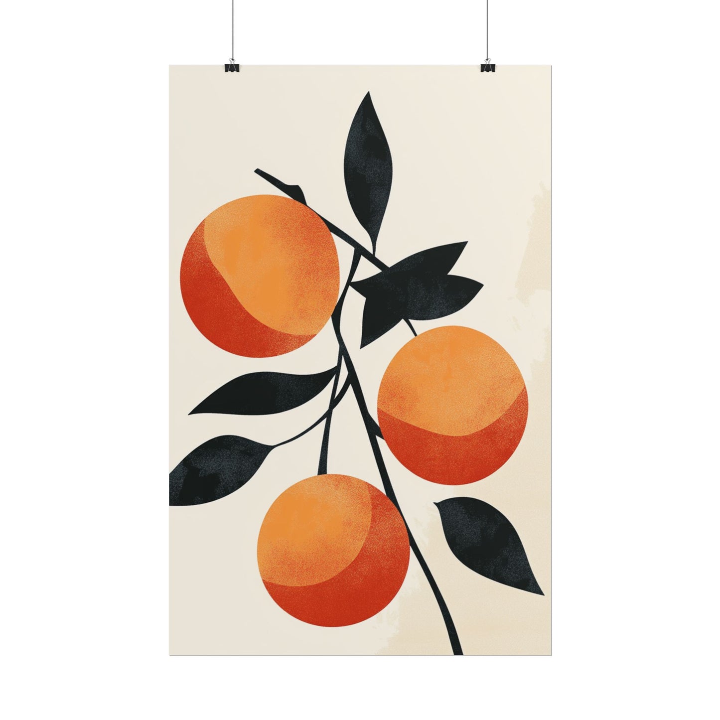 Orange Orchard - Abstract Fruit Illustration