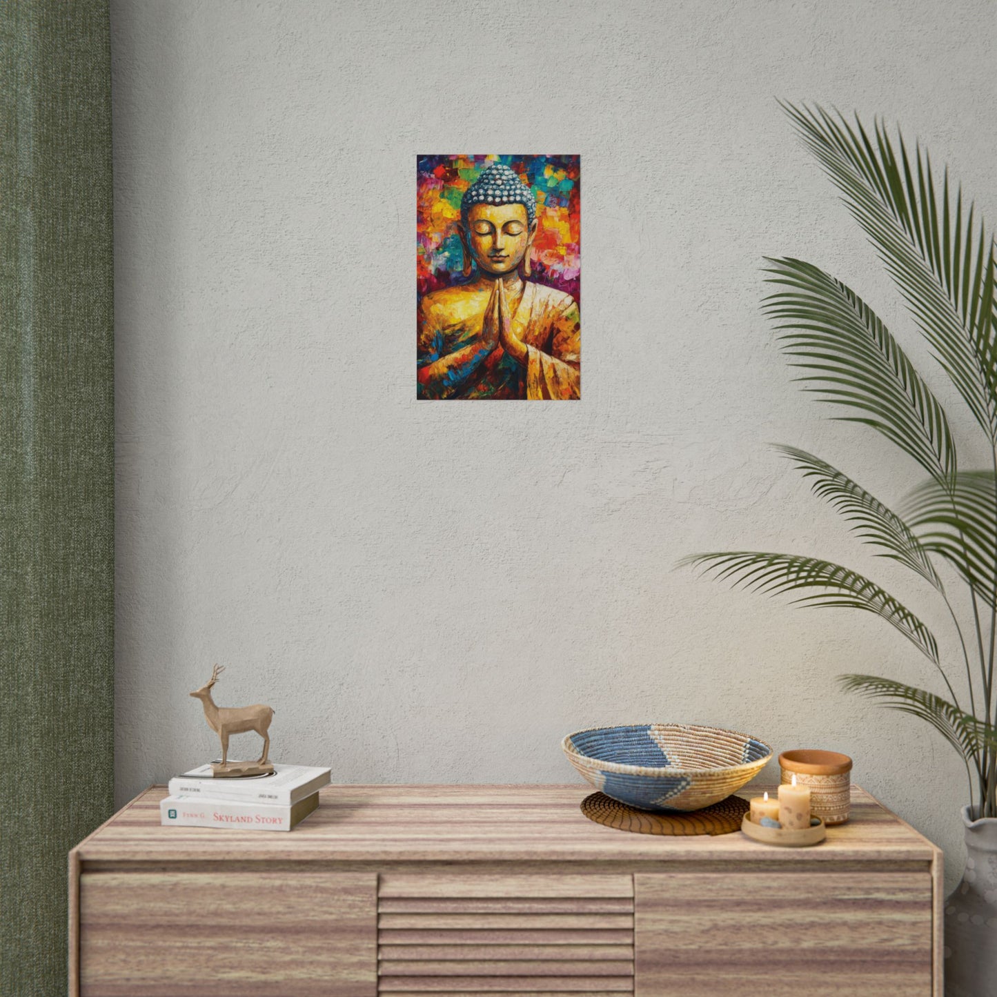 Vibrant Buddha - Abstract Spiritual Art Print