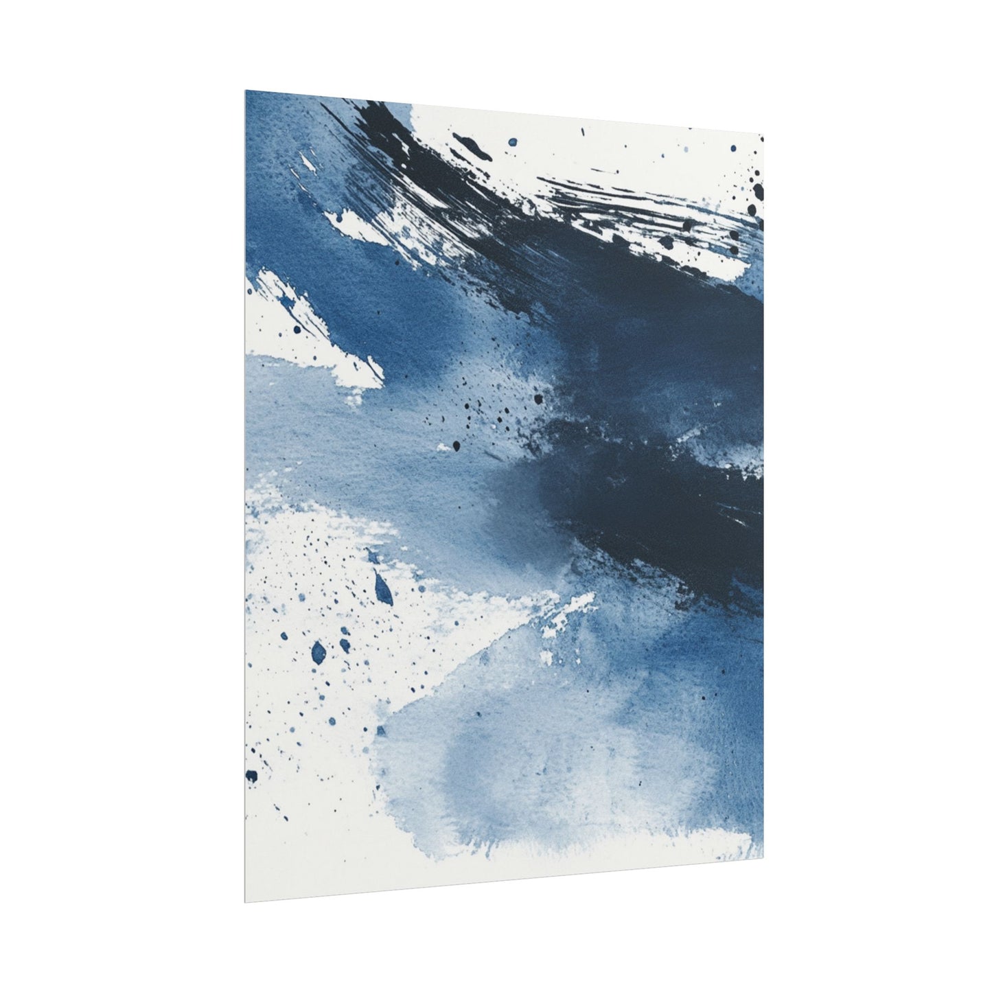 Midnight Blue - Abstract Watercolour Print