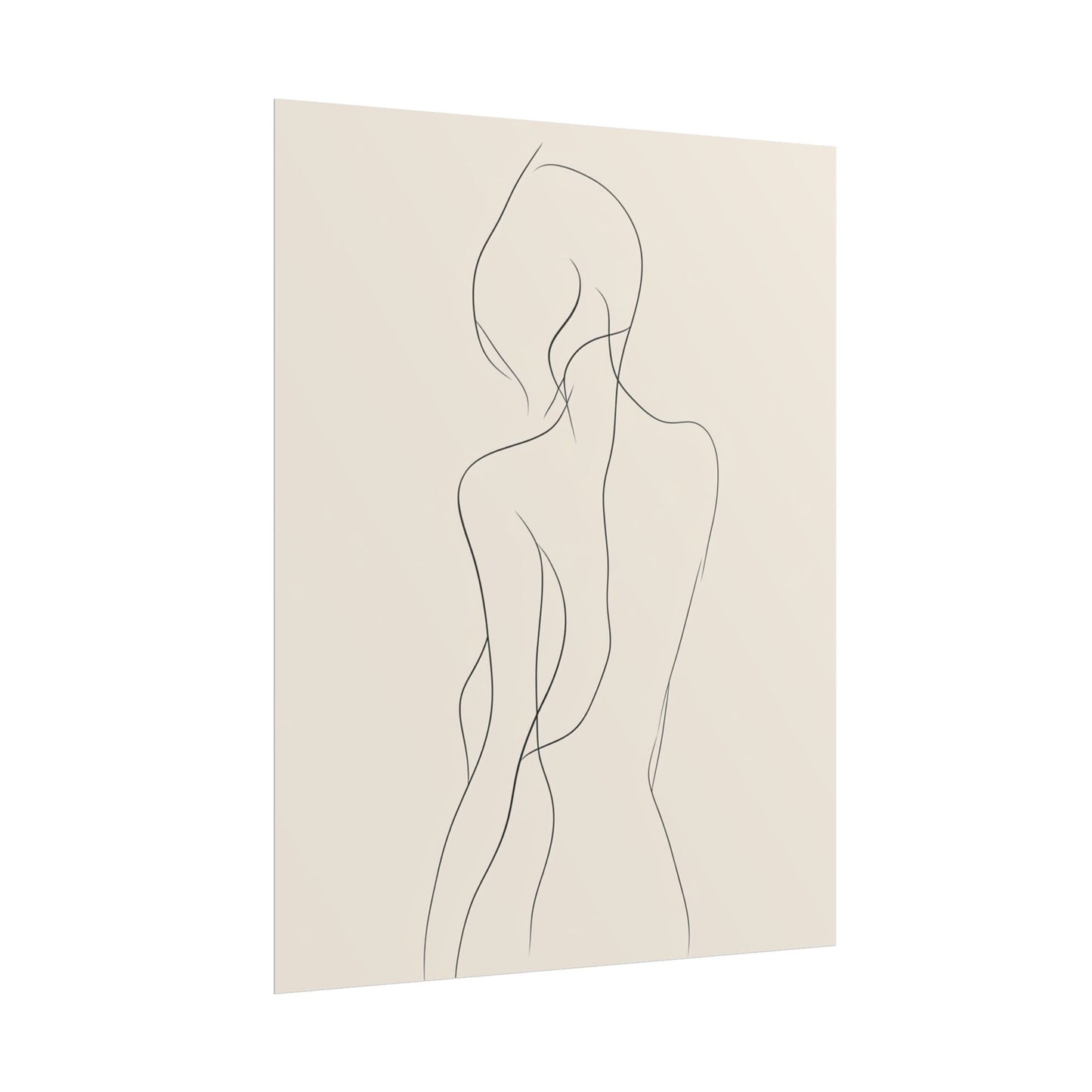 Elegant Minimalist Line Art of a Woman's Silhouette