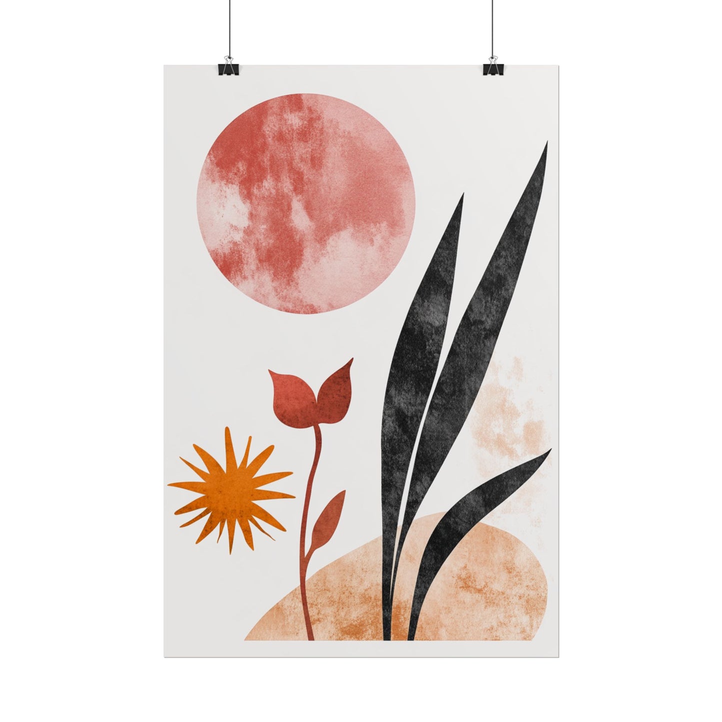 Sunrise Serenity - Abstract Botanical Art Print