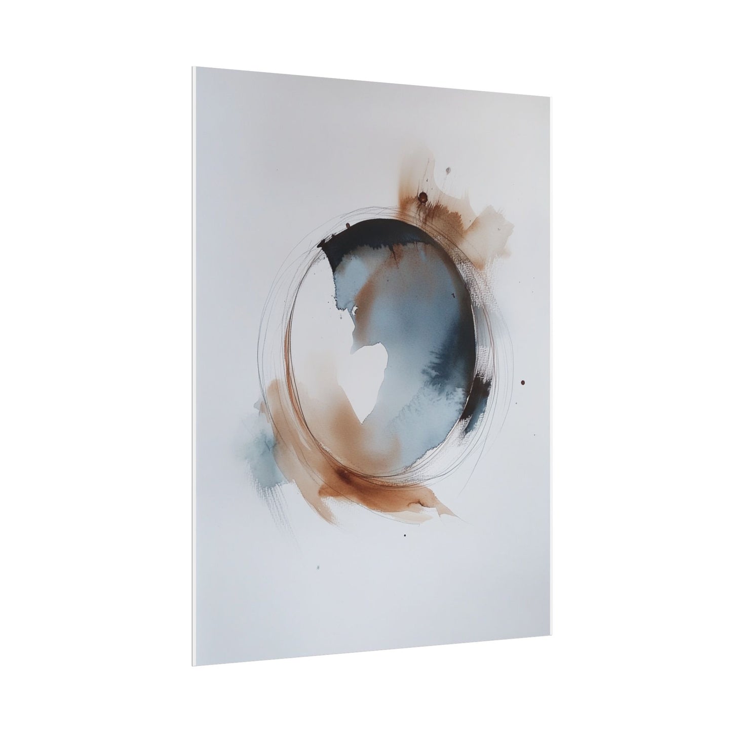 Ethereal Cycles - Minimalist Abstract Watercolour Art