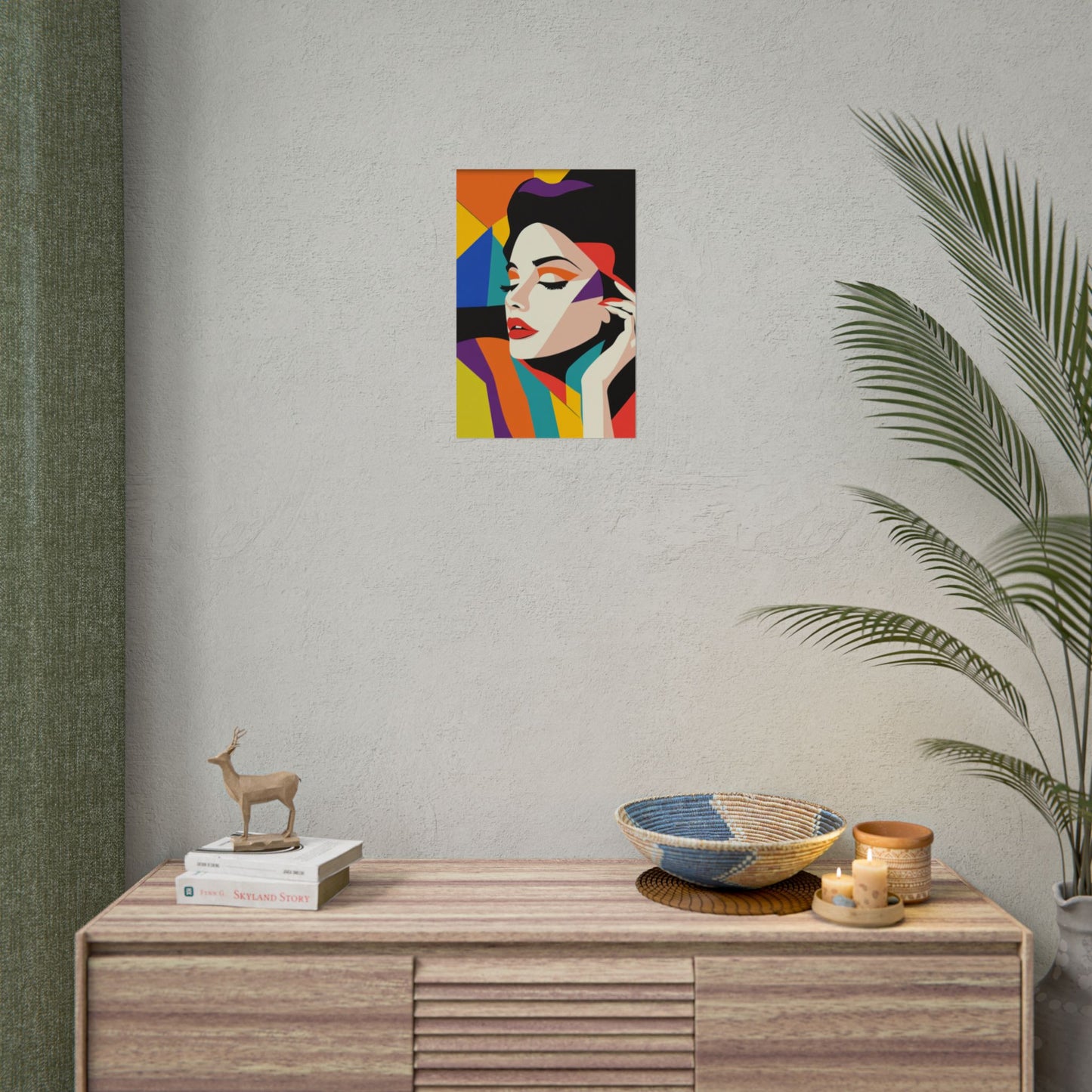 Vibrant Pop Art Portrait - Abstract Woman Art Print