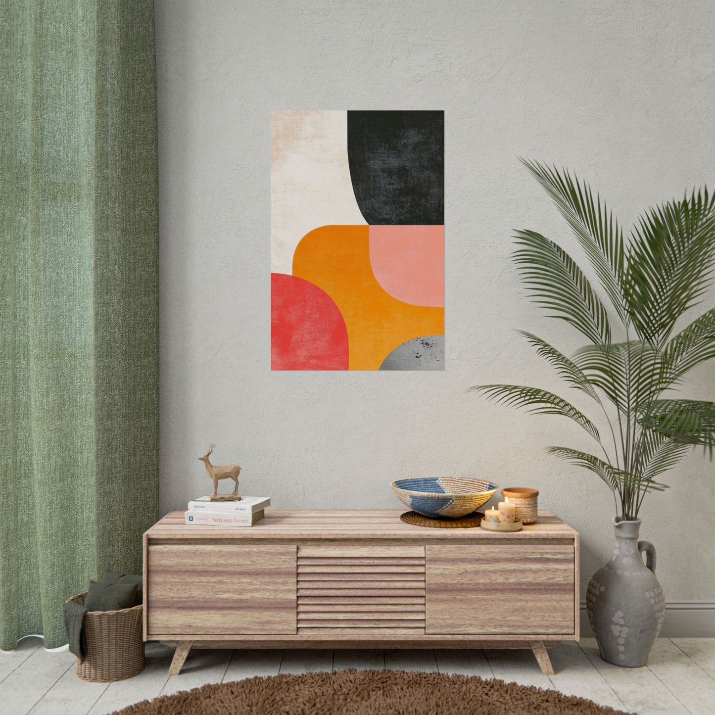 Retro Blocks - Mid-Century Modern Abstract Art Print