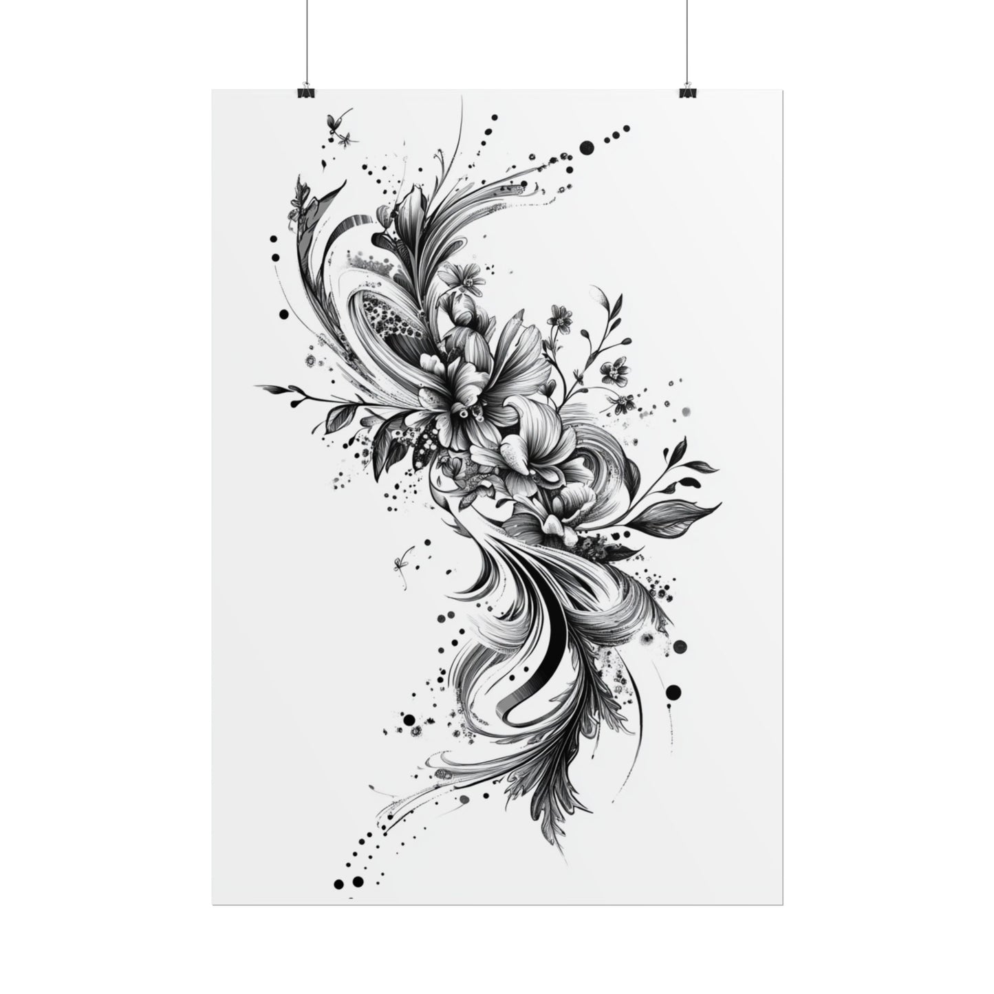 Floral Whirl - Abstract Botanical Art Print