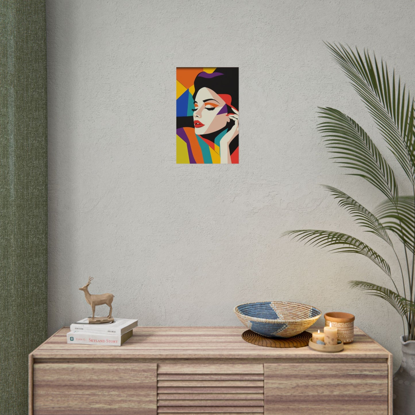 Vibrant Pop Art Portrait - Abstract Woman Art Print