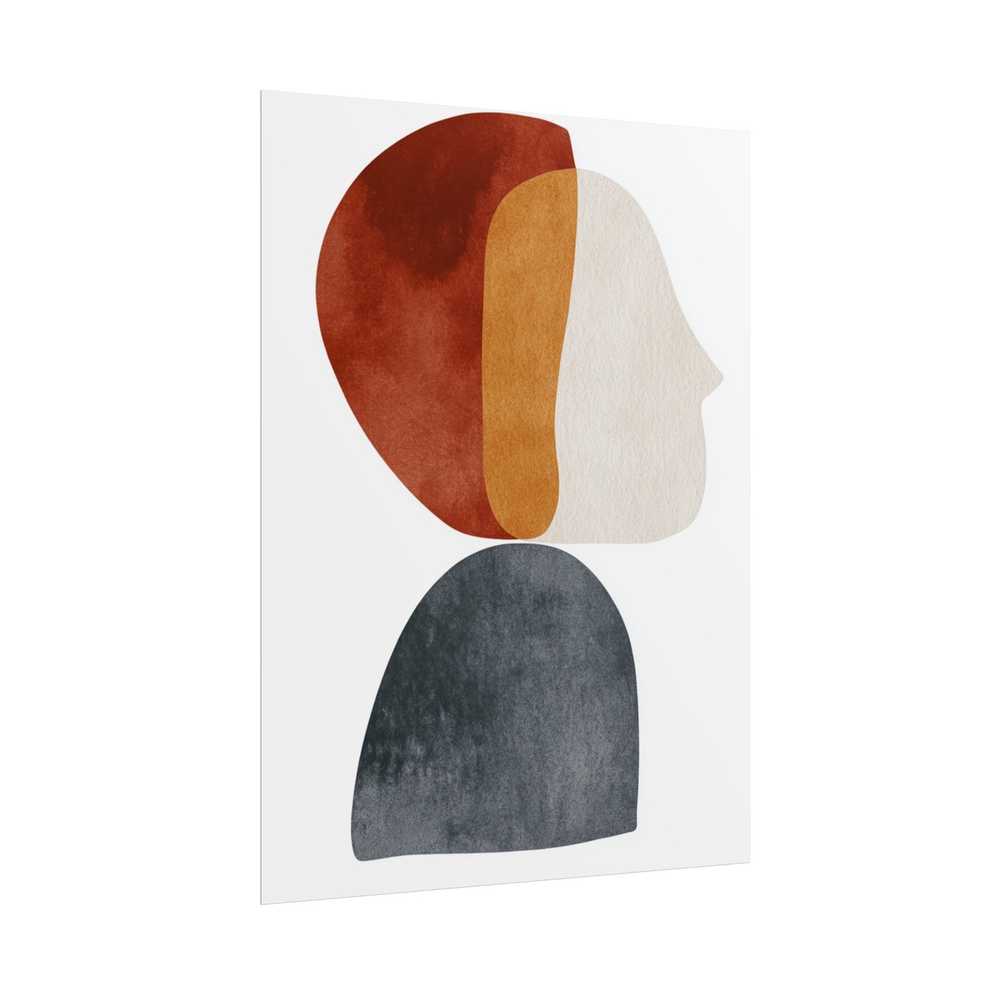 Layers of Thought - Abstract Profile Art Print